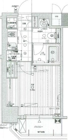 阿波座駅 徒歩7分 4階の物件間取画像